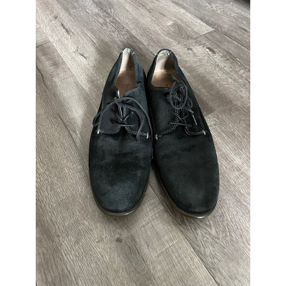 John Varvatos USA Mens Black Suede Derby Shoes F1891S4B Size 8.5 M‎